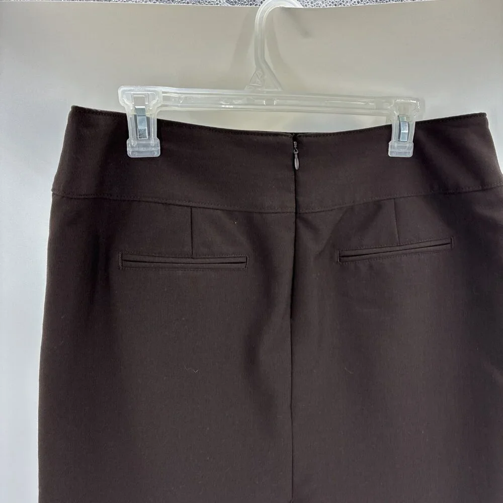 Worthington Womens Pencil Skirt Brown Career Office Stretch Size 14